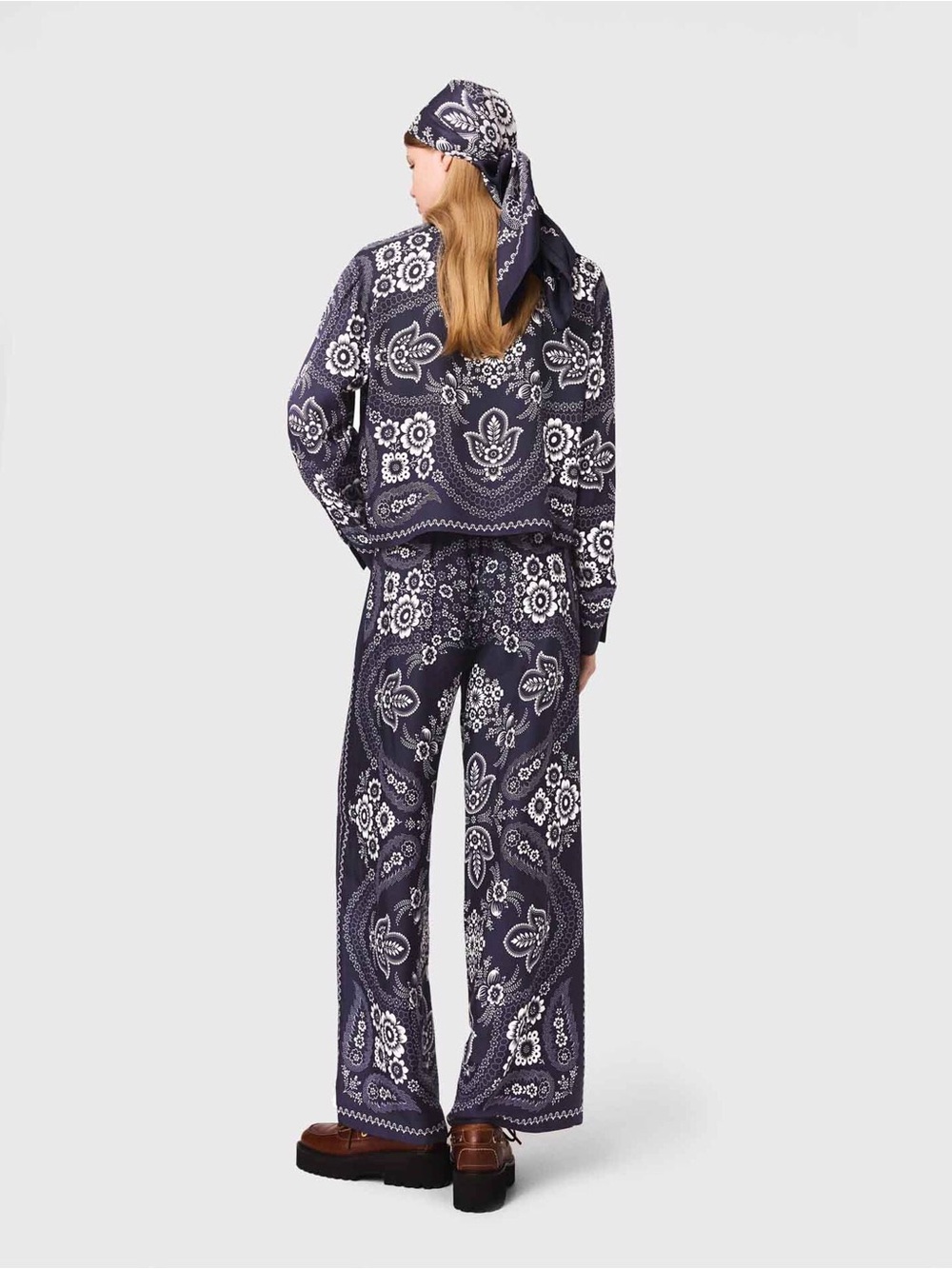 Maje Flowing Bandana Print Pants - Picture 5 of 6